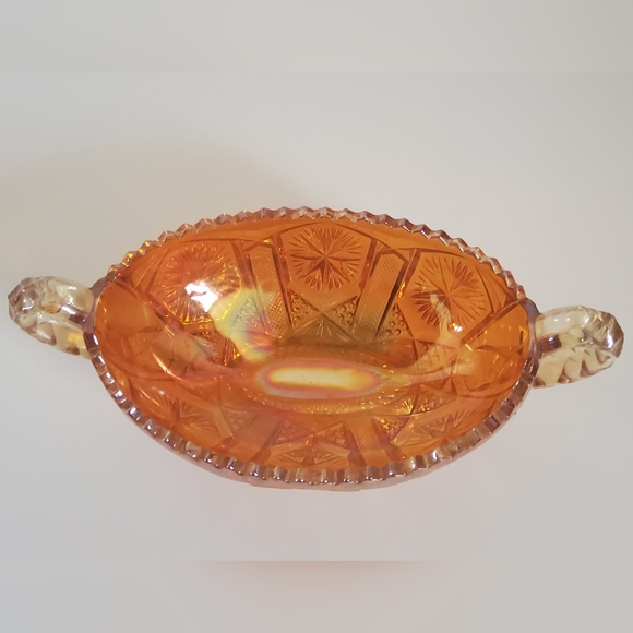 Vintage Imperial Star and File Marigold Carnival Glass Bowl - Picture 5 of 7